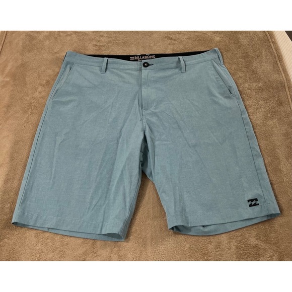 Billabong Submersibles Hybrid Shorts Size 40 Blue Flat Front Golf Casual EUC - Picture 1 of 12